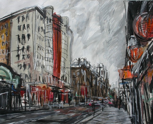 'Beresford Building with Chinese Lanterns' by artist Matthew Thompson